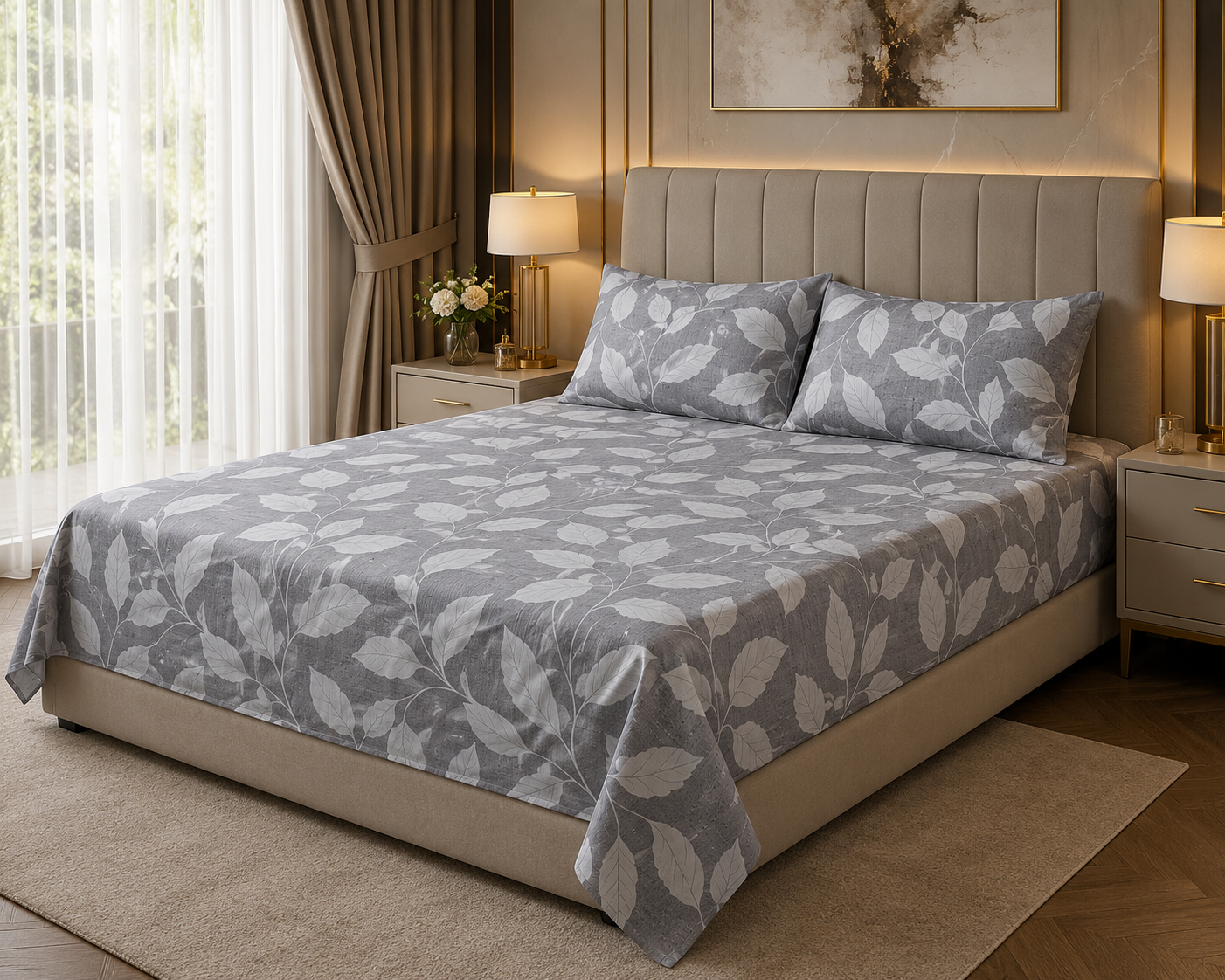 Gift Pack of King size Bed sheet with 2 Pillo