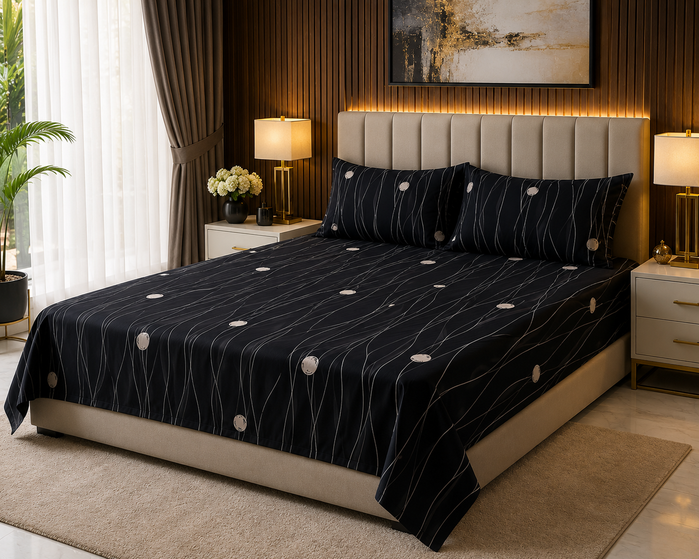 Gift Pack of King size Bed sheet with 2 Pillo