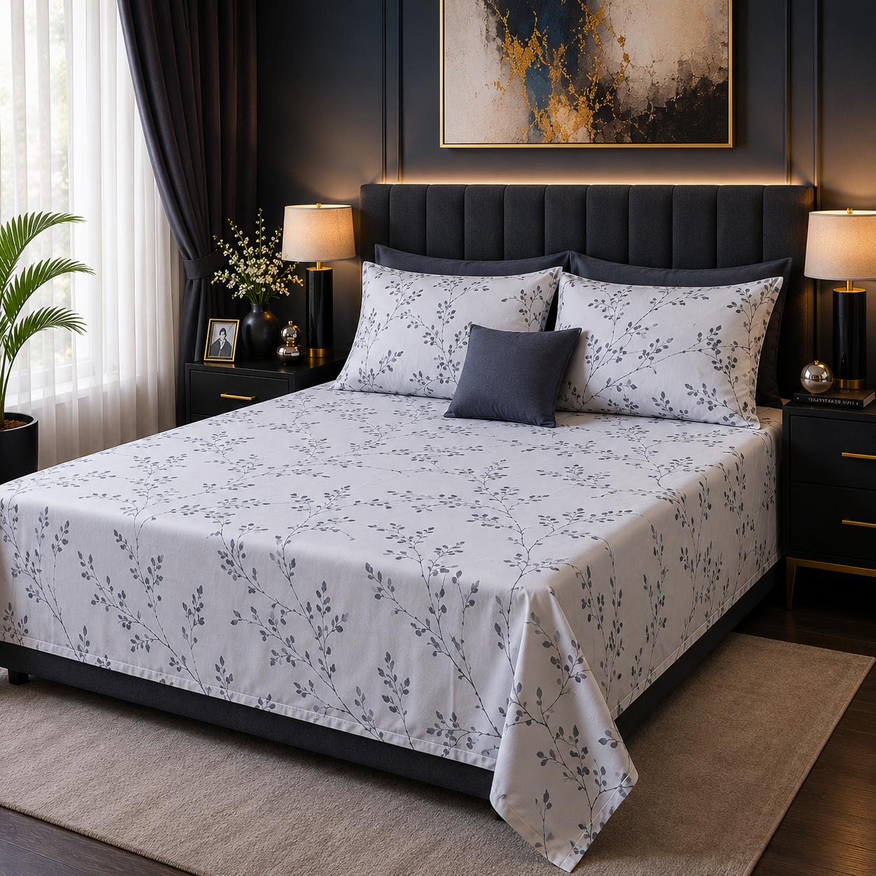 Gift Pack of King size Bed sheet with 2 Pillo